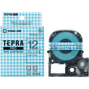 �L���O�W�� �e�v��PRO�e�[�v�J�[�g���b�W �͗l���x�� 12mm �`�F�b�N��/�O���[���� ����8m SWX12BH