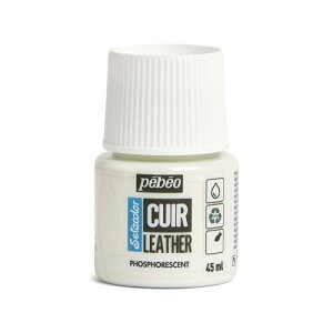 ペベオ(Pebeo) レザーペイント 革・合皮製品のカスタマイズ・補修用 水性アクリル絵具 セタカラーレザー(革用)蓄光色 45mlNO.49 燐光(夜光)