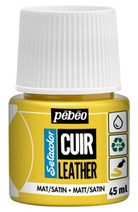 ペベオ(Pebeo) レザーペイント 革・合皮製品のカスタマイズ・補修用 水性アクリル絵具 セタカラーレザー(革用)マット色 45mlNO.02 ビビットイエロー