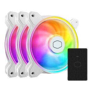 Cooler Master MasterFan MF120 Halo2 3in1 White 120mm ARGB Gen2 PC�P�[�X�t�@�� 3�p�b�N �z���C�g MFL-B2DW-213P2-R2 FN2127