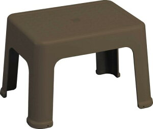 小原産業 プラステップ1体型踏み台 高さ22cm ブラウン ST-345