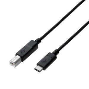 GR USBP[u Type C (USB C to USB B) 0.5m USB2.0Fؕi 3Ao ő480Mbps ubN U2C-CB05NBK