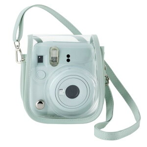 �G���R�� �`�F�L instax mini12 ��p�J�����P�[�X �ی�J�o�[ �N���A�^�C�v ����ق��肩���� �X�g���b�v�t�� �O���[�� IC-CCM12GN