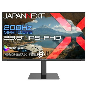 JAPANNEXT 23.8�C���` IPS�p�l������ 200Hz/0.5ms(MPRT)�Ή� �t��HD(1920×1080)�𑜓x �Q�[�~���O���j�^�[ JN-IPS238G200F2-HSP HDMI DisplayPort sRGB:100% HDR PS5 �t��HD:120Hz�ڑ� �������� �s�{�b�g(�c��])