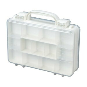 JEJアステージ 推し活 収納ケース ホワイト 仕切板付 ツイン コレクションケース カバン型 両面収納 持ち運び 缶バッチ アクリルグッズ キーホルダー 収納 オタ活 アクキー