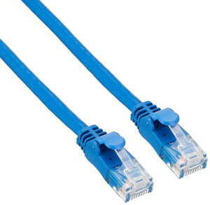 �G���R�� LAN�P�[�u�� CAT6A 7m �ܐ܂�h�~�R�l�N�^ ���炩 �u���[ LD-GPAYC/BU7