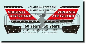 ファブスケール 1/72 F-16C ブロック30 86-0216 バージニア ANG リッチモンド アメリカ空軍 50周年 1997年 プラモデル用デカール FABD72052 (飛行機)