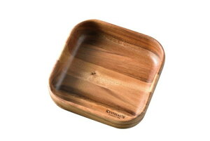 ケヴンハウン(Kevnhaun) スクエアボールL アカシア製 木の器 四角 お菓子入れ アウトドア カフェ KDS.15-L