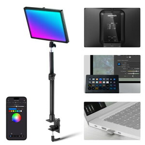 NEEWER GL25C RGBrfICg 25W BeCg tJ[\ 2900K-7000K Px 2500lux/0.5m CRI95+/TLCI97+ F LEDplCg X^ht APP/PC Rp`u Stream Deck EFuJ