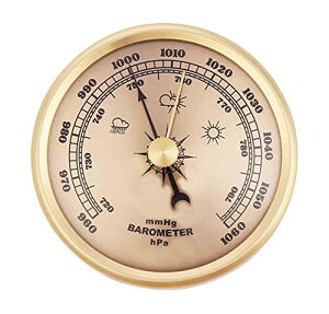 金属製 アネロイド式 気圧計 気象用計器 アナログ 小型 地学 気象 観測 予測 体調管理 気象ステーション