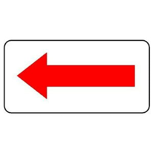 ユニット 配管ステッカー 方向表示・赤(極小) 30×60 10枚組 AS-22-8SS