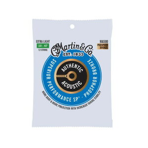 MARTIN AR[XeBbNM^[ AUTHENTIC ACOUSTIC Superior Performance MA500 12 Stg, Extra Light .010-.047