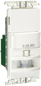 �p�i�\�j�b�N(Panasonic) �M���Z���T�t�����X�C�b�` �ǎ�t �R�X���V���[�Y ���C�h21 2�����E�А� LED��p (���邳�Z���T�E�蓮�X�C�b�`�t) �z���C�g WTK1511W