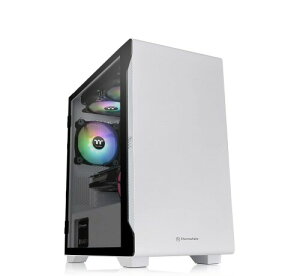 Thermaltake S100 TG Snow Edition �����K���X �~�j�^���[PC�P�[�X �z���C�g �X�C���O�h�A�p�l���̗p CA-1Q9-00S6WN-00 CS7886