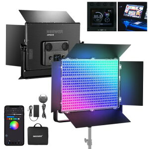 NEEWER AP150C BepCg RGB LEDrfICg 150W Px APP/2.4G/pl/DMX 1800LEDr[Y 42500Lux/0.5m FCRI96+/TLCI97+ \ 2500~10000K 0-100%iK tJ[ 18FXV[