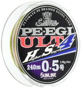 �T�����C��(SUNLINE) PE���C�� �\���e�B���C�g PE�G�M ULT HS4 240m 0.4�� 3.3kg 4�{ �z���C�g�E�s���N�E���C�g�O���[��