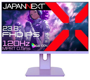 p[vfJAPANNEXT 23.8C` IPSpl 120Hz/0.5ms(MPRT)Ή tHD(1920x1080)𑜓x Q[~Oj^[ JN-IPS238G120F-PP HDMI VGA HDR sRGB:100% PS5:120Hzڑ 2Nۏ