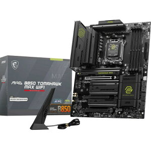 MSI MAG B850 Tomahawk MAX WiFi�}�U�[�{�[�h�AATX - AMD Ryzen 9000/8000 / 7000�v���Z�b�T�AAM5-80A SPS VRM�ADDR5 Memory Boost 8400+ MT/s (OC)�APCIe 5.0 x16�AM.2 Gen5�AWi-Fi 7�A5G LAN�ɑΉ��B