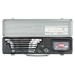 トネ(TONE) 首振クイックラチェットめがねレンチビットラチェットセット RMFQ700BR 差込角6.35mm&9.5mm&12.7mm&ビット差込(1/4"&3/8"&1/2"&ビット差込) シルバー 内容32点