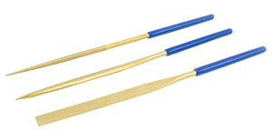 ミネシマ チタンコーティング ダイヤモンドヤスリ 3本組 ♯400 ホビー用工具 H-20