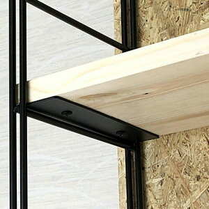 和気産業(Waki Sangyo) Dulike デュライク 壁面収納 棚固定金具 1×4材 2枚用 黒 DL-121