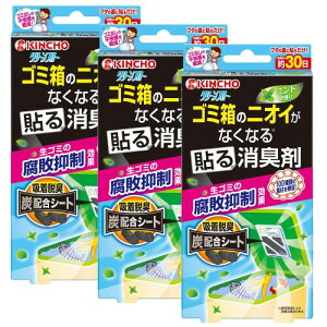 クリーンフロー ゴミ箱のニオイがなくなる貼る消臭剤 ミントの香り 1個入 ×3個