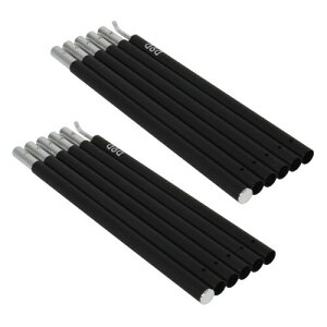 DOD(ディーオーディー) コンパクトタープポール ブラック 収納40cm 太さ19mmMAX約200cm XP1-630-BK