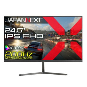 JAPANNEXT 24.5�C���` IPS�p�l������ 200Hz/1ms(MPRT)�Ή� �t��HD(1920x1080)�𑜓x �Q�[�~���O���j�^�[ JN-IPS245G200F HDMI DP sRGB:99% HDR PS5 �t��HD:120Hz�ڑ�