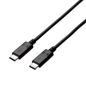 �G���R�� USB�P�[�u�� Type C (USB C to USB C) 1.5m USB2.0�F�ؕi 5A�o�� �ő�480Mbps �u���b�N U2C-CC5P15NBK