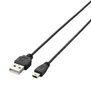 �G���R�� USB�P�[�u�� USB2.0 (USB A �I�X to miniB �I�X) �ɍ� 0.5m �u���b�N U2C-MXN05BK