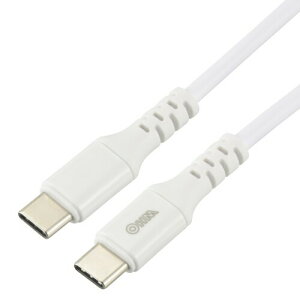 �I�[���d�@AudioComm Type-C�P�[�u�� PD�Ή� 100W �������[�d USB-C to USB-C 1m �z���C�g iPhone15 iPhone15Pro iPhone15Pro Max �f�����ɂ��� SMT-L10PD-W 01-7194 OHM