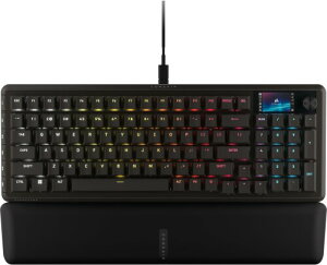 CORSAIR VANGUARD 96 PRO �L���Q�[�~���O�L�[�{�[�h 96% �z�� Hall Effect ���J�j�J�� ? MLX Hyperdrive ���j�A�X�C�b�`, LCD�X�N���[��, Flashtap SOCD, 8000Hz, Elgato Stream Deck �A�g ? �p��z�� QWERTY ? �u���b