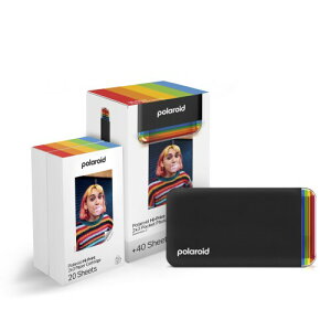 Polaroid Hi-Print + Paper Bundle - 2nd Generation Bluetooth Connected 2x3 Pocket Photo Dye-Sub Printer - Black Printer + 40 Photos �n�C�E�v�����g��2���� �C���X�^���g�v�����^�[ �� + 40���J�[�g���b�W(6439)