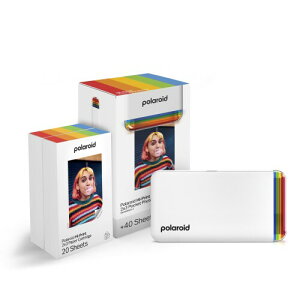 Polaroid Hi-Print + Paper Bundle - 2nd Generation Bluetooth Connected 2x3 Pocket Photo Dye-Sub Printer - White Printer + 40 Photos �n�C�E�v�����g��2���� �C���X�^���g�v�����^�[ �� + 40���J�[�g���b�W(6438)