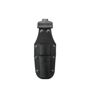 タジマ セフシステム 着脱式工具差し 本革 2本差し 堅牢でしなやかな上質なレザー(牛本革) SFKSK-P2 ブラック 着脱楽々 ベルトに後から装着可能 腰道具の組み換えが簡単 使う道具だけを選