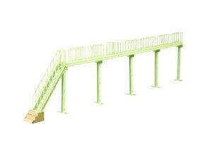 PLUMPMOA HOゲージ 1/80 パンタ点検台 未組立 ペーパーキット 再販 MS064 ジオラマ用品