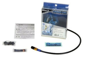 SWAGE LINE(�X�E�F�b�W���C��) ���A�u���[�L�z�[�X�L�b�g �A���~(�S�[���h/�u���b�N) �u���b�N�X���[�N�z�[�X WR250X 07-14 GARB331