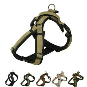 Hakusan ゼロハーネス 負担軽減 犬用ハーネス サイズ調整可 簡単着脱 夜間反射材 軽量 通気 ハンドル付き ネームプレート S サイズ ブラック×ベージュ