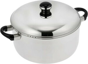 宮崎製作所 オブジェ 両手鍋 ジャンボ 28cm 日本製 5年保証 IH対応 軽量 OJ-40 シルバー