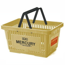 マーキュリー インテリア バスケット 買い物カゴ ショッピング ベージュ 42×29.2×22cm マーケット MEMABABE