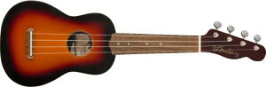 Fender フェンダー ウクレレ Venice Soprano Uke, Walnut Fingerboard, 2-Color Sunburst ソフトケース付き