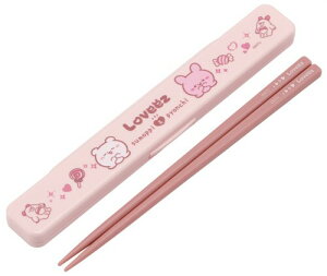 スケーター(Skater) 箸 箸箱セット 大人用 抗菌 18cm カチャカチャ鳴らない 日本製 らぶいーず ABC3AG-A