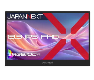 JAPANNEXT 13.3�C���` IPS�p�l������ �t��HD(1920x1080)�𑜓x ���o�C�����j�^�[ JN-MD-IPS133F miniHDMI USB-C sRGB:100% HDR �������L�b�N�X�^���h���� �t�F���g�P�[�X����
