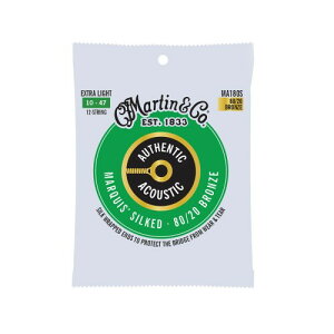 Martin(}[`) MARTIN AR[XeBbNM^[ AUTHENTIC ACOUSTIC Marquis Silked MA180S 12 Stg, Extra Light .010-.047