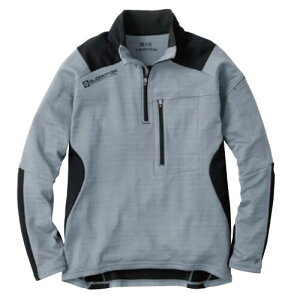 (ニオイクリア) G-2148 MAXDRY WARM ハーフジップ長袖 グレー XS