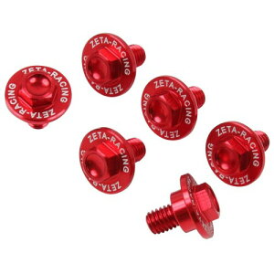 ジータレーシング(ZETA RACING) CRF150R/L CRF250L/M/RALLY XR250/MOTARD XR400MOTARD フォークガードボルト レッド ダートフリーク DIRTFREAK F8003(旧品番:ZE88-9112)