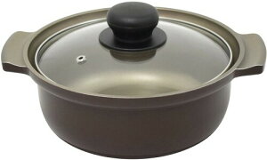 ウルシヤマ金属工業 土鍋型 7号2-3人用 熱伝導が良く煮えるのが早い 割れたり欠けたりしない 内面フッ素樹脂加工でお手入れ簡単 ガス・IH対応 熟練職人が手造りアルミ鋳物製 日本製 SG