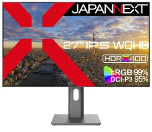JAPANNEXT 27C` j^[ WQHD 2560x1440𑜓x IPS fBXvC (KVM/HDMI/USB-C d (65W) / DisplayPort/Xs[J[//](s{bg)@\/u[CgJbg) JN-IPS27WQHD-C65W-HSP