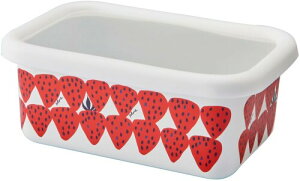 豊琺瑯 plune レクタングルストッカー あかいちご M PRS-501