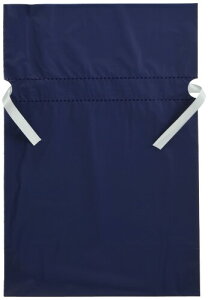 フロンティアカクケイ 巾着袋 梨地 リボン付 底マチ付 M 20枚 ネイビー FK2407